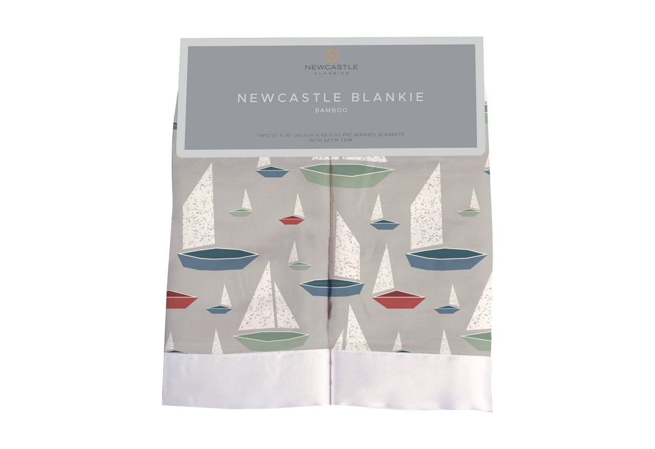 Marina Sailboats Bamboo Newcastle Blankie -