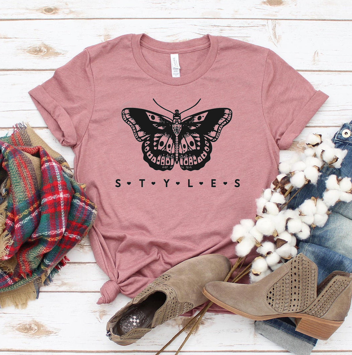 Styles Butterfly T-Shirt - 12 COLORS -