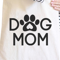 Thumbnail for Dog Mom Natural Cute Canvas Shoulder Bag Cute Design for Dog Owners -