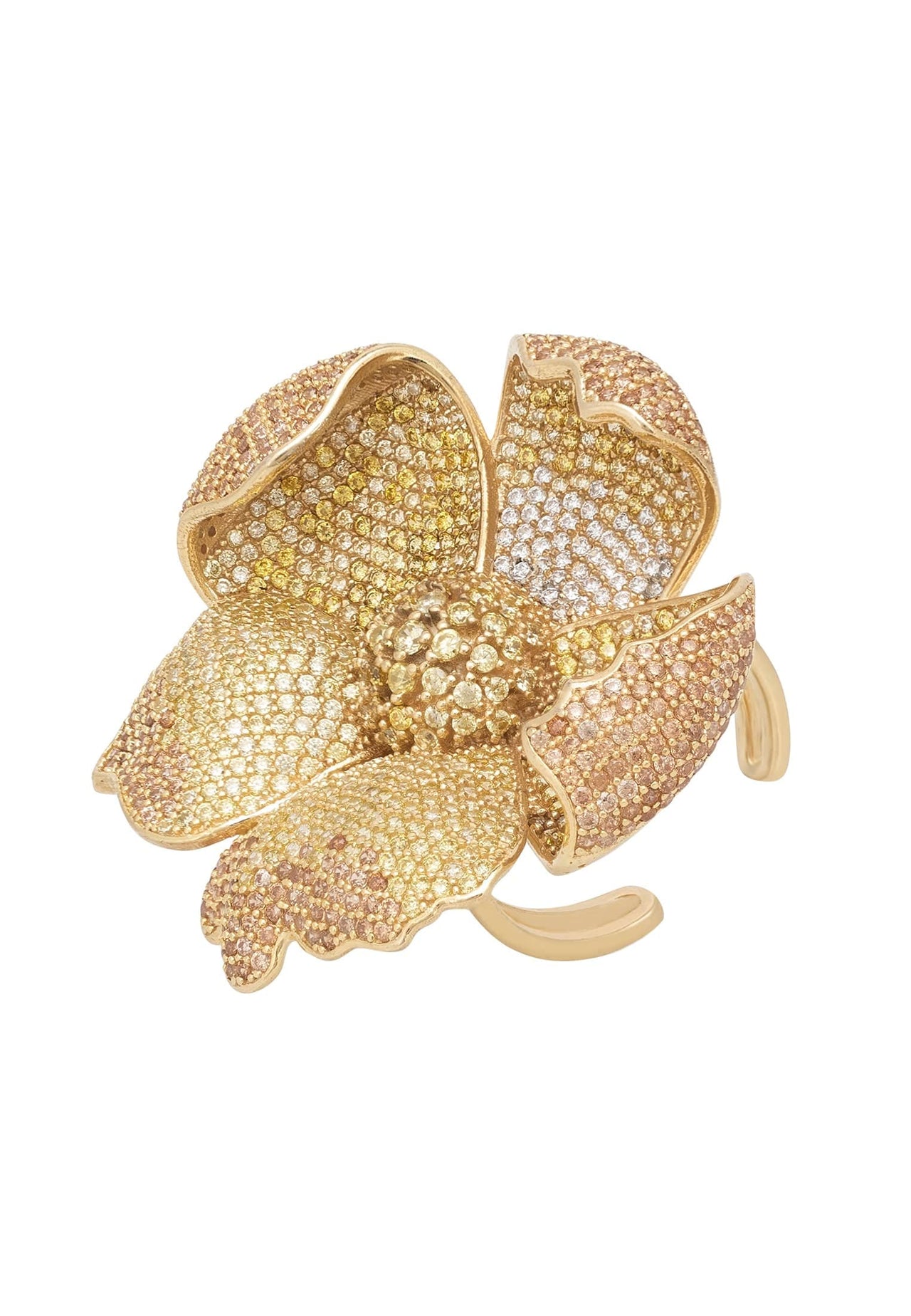 LATELITA - Poppy Flower Lemon Ring Gold -