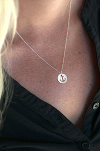 Thumbnail for Sincerely Silver - Anchor Necklace - Sterling Silver - 2 PENDANT SIZES -