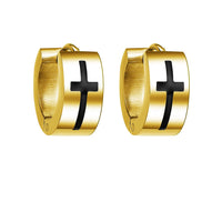 Thumbnail for Mister - Cross Huggie Earring - SINGLE OR PAIR - 3 COLORS -