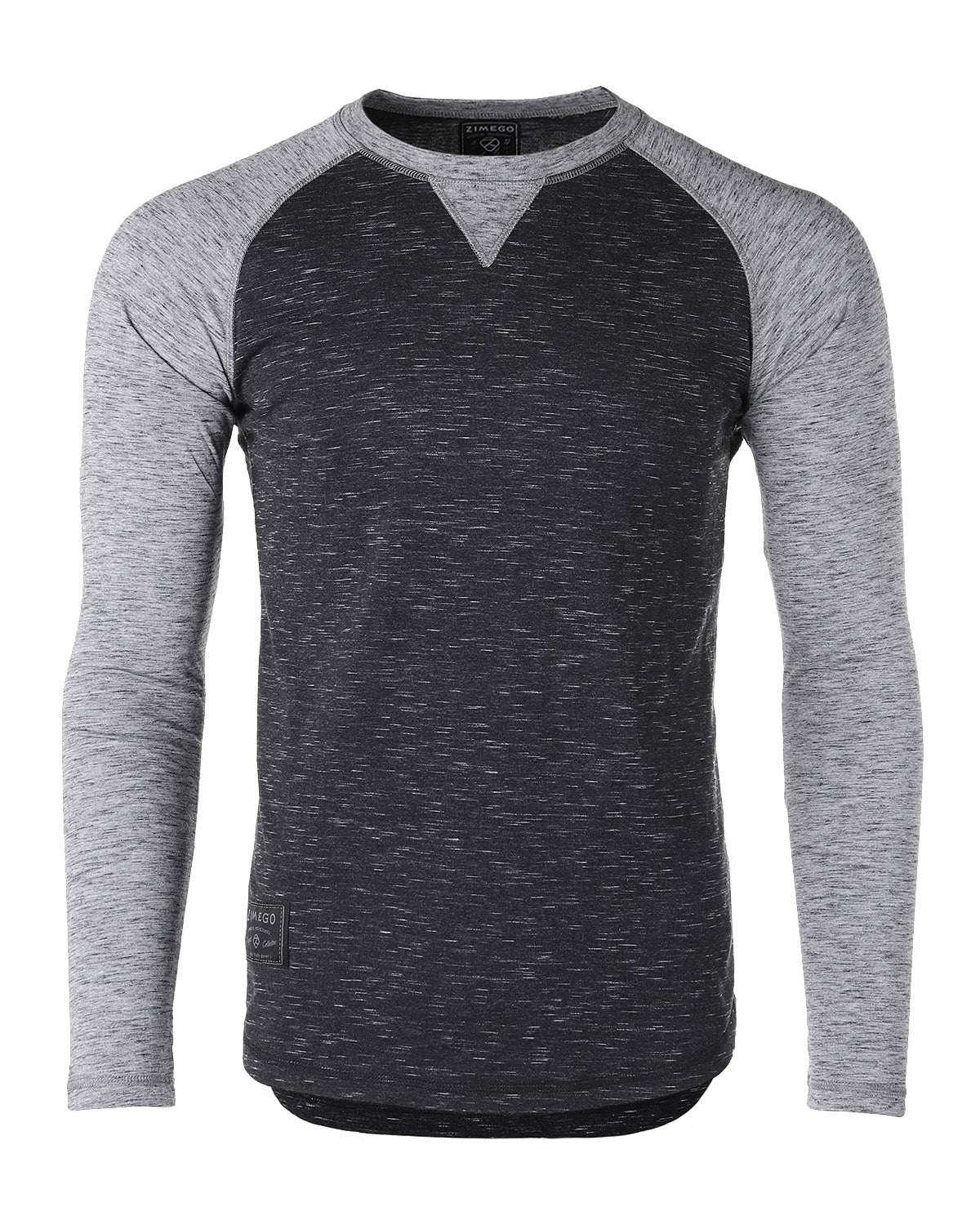 Men Athletic Fit Baseball Retro Contrast Long Sleeve Raglan T-Shirt - 1 COLOR -