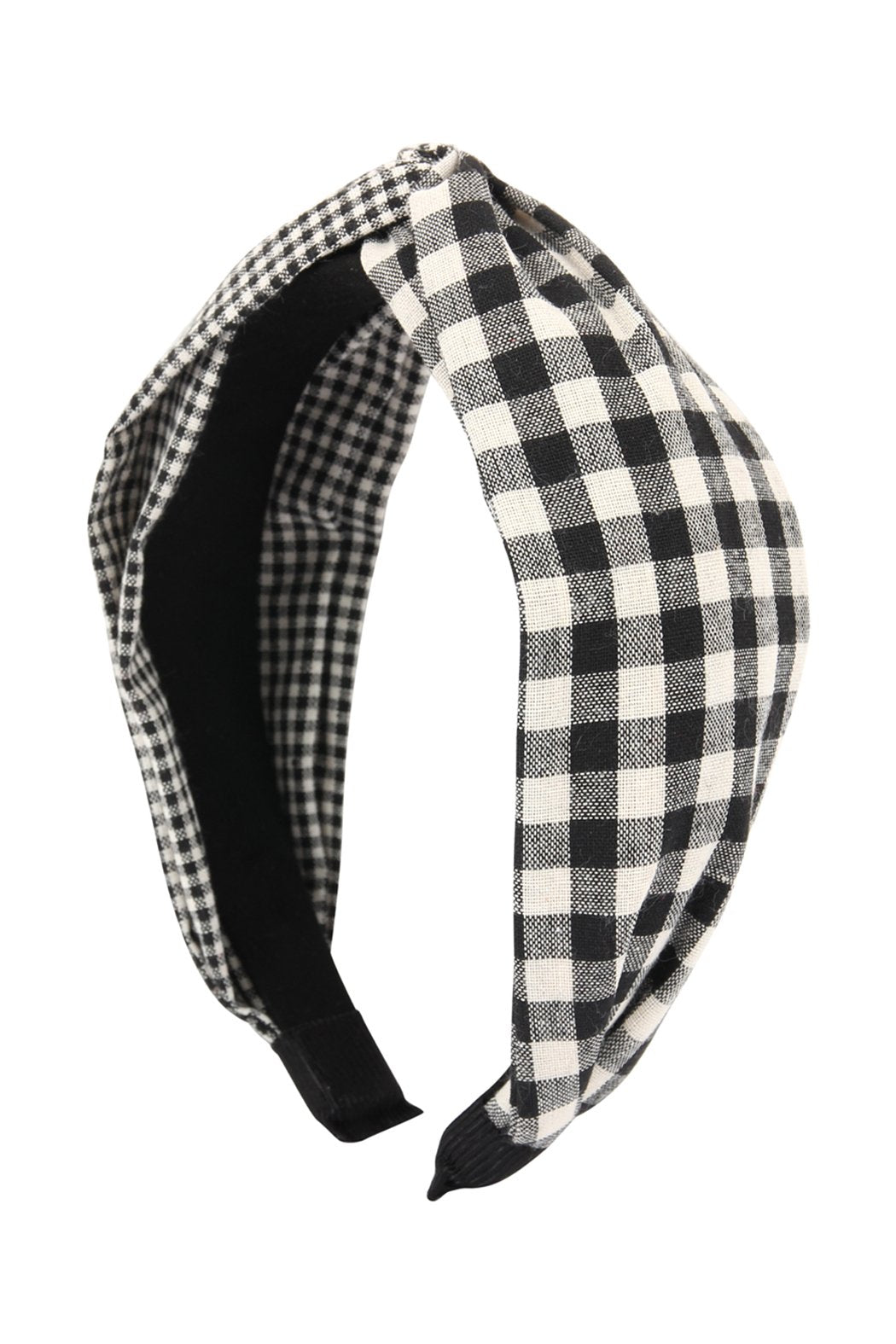 Riah Fashion - Plaid Knotted Fabric Coated Hair Band - 2 COLORS -