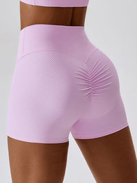 Thumbnail for Wide Waistband Slim Fit Sports Shorts - T - 5 COLORS -