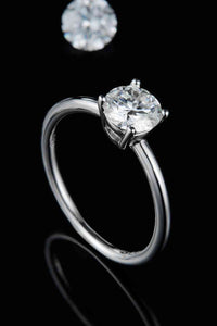 Thumbnail for 1 Carat Moissanite 925 Sterling Silver Solitaire Ring