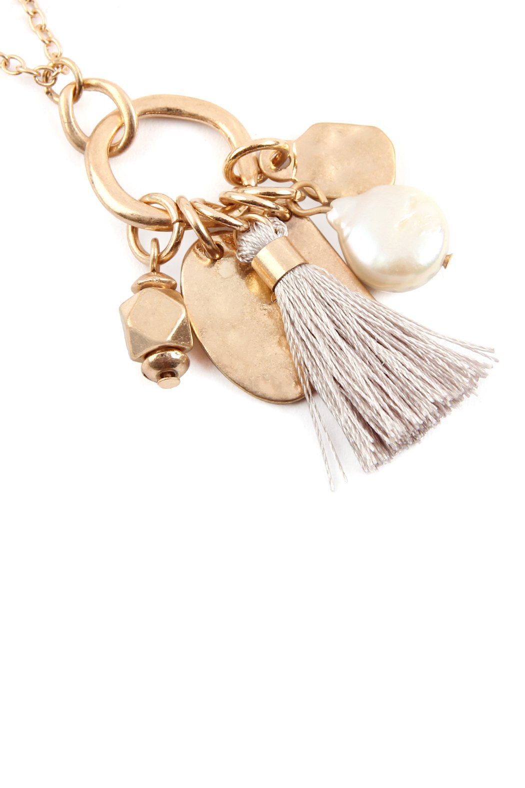 Pearl Tassel Cluster Pendant Necklace - 8 COLORS -