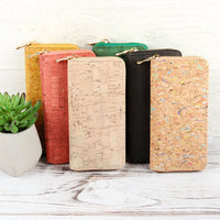 Thumbnail for Cork Single Zipper Wallet - 6 COLORS -