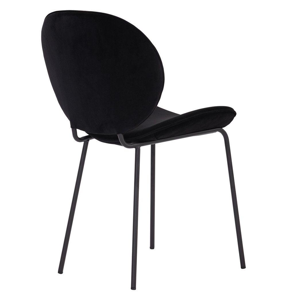 GFURN - Ormer Dining Chair - Black Velvet -