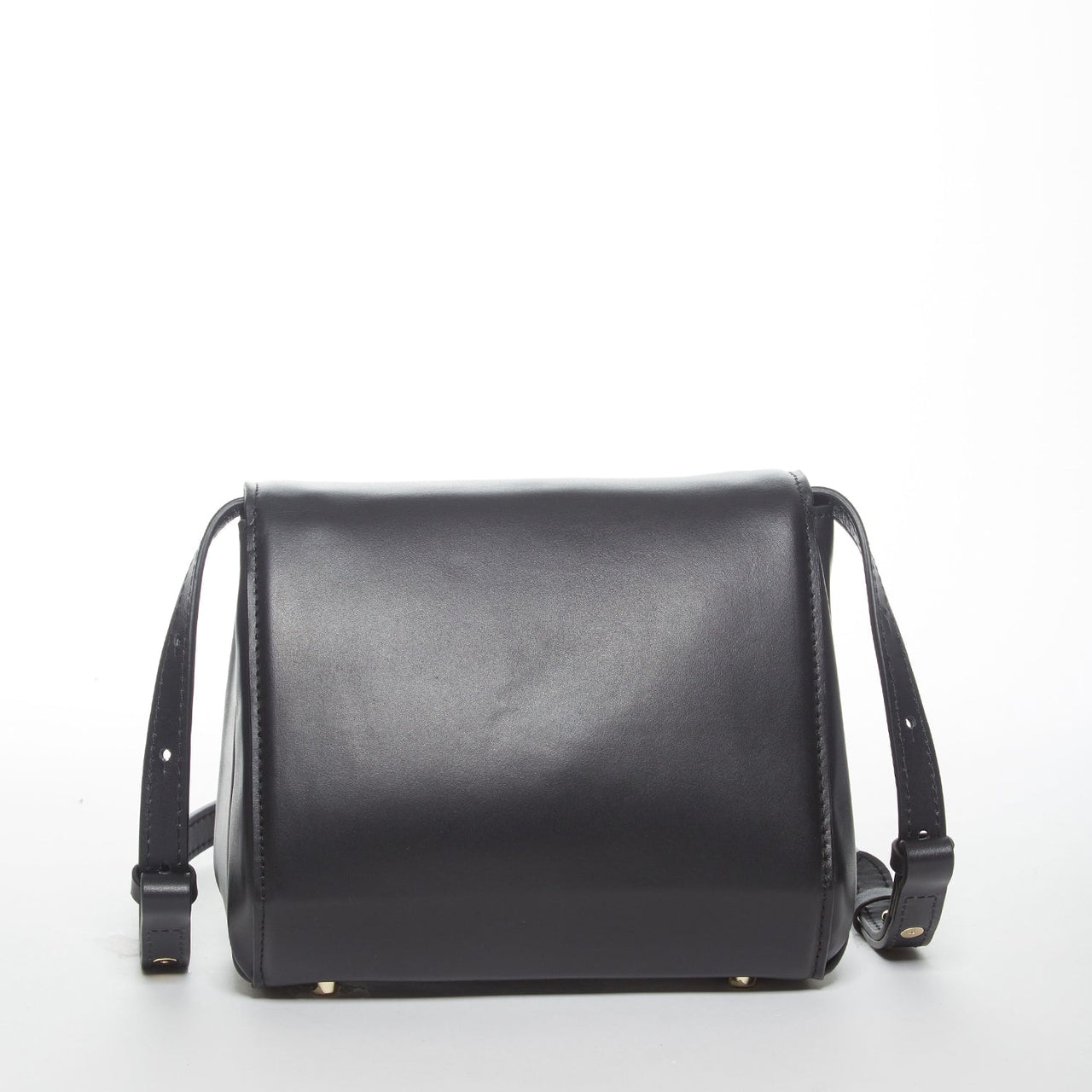 Elizabeth Black Leather Saddle Bag -