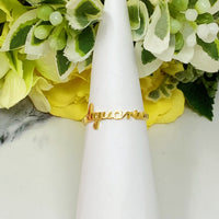 Thumbnail for Ellison & Young - Scripted Zodiac Ring - 18K Gold plated - ALL 12 SIGNS / FIND YOURS! -