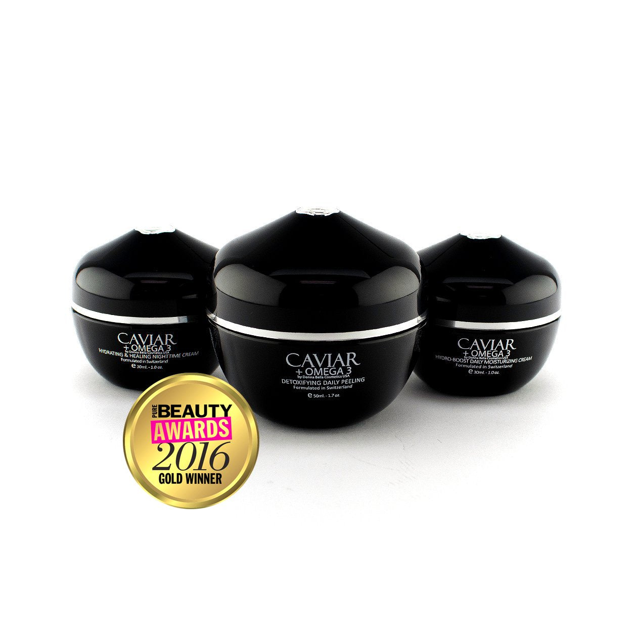 CAVIAR - Day, Night & Peeling Hydrating & Healing Set -