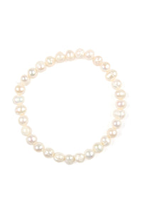 Thumbnail for Glass Coated Fresh Pearl Stretch Bracelet - 6 COLORS