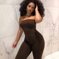 Thumbnail for Tube Sleeveless Jumpsuit Sexy Bodycon Fashion Bodysuit - One Piece Body Suit - [21 DAY DELIVERY] -  3 COLORS -