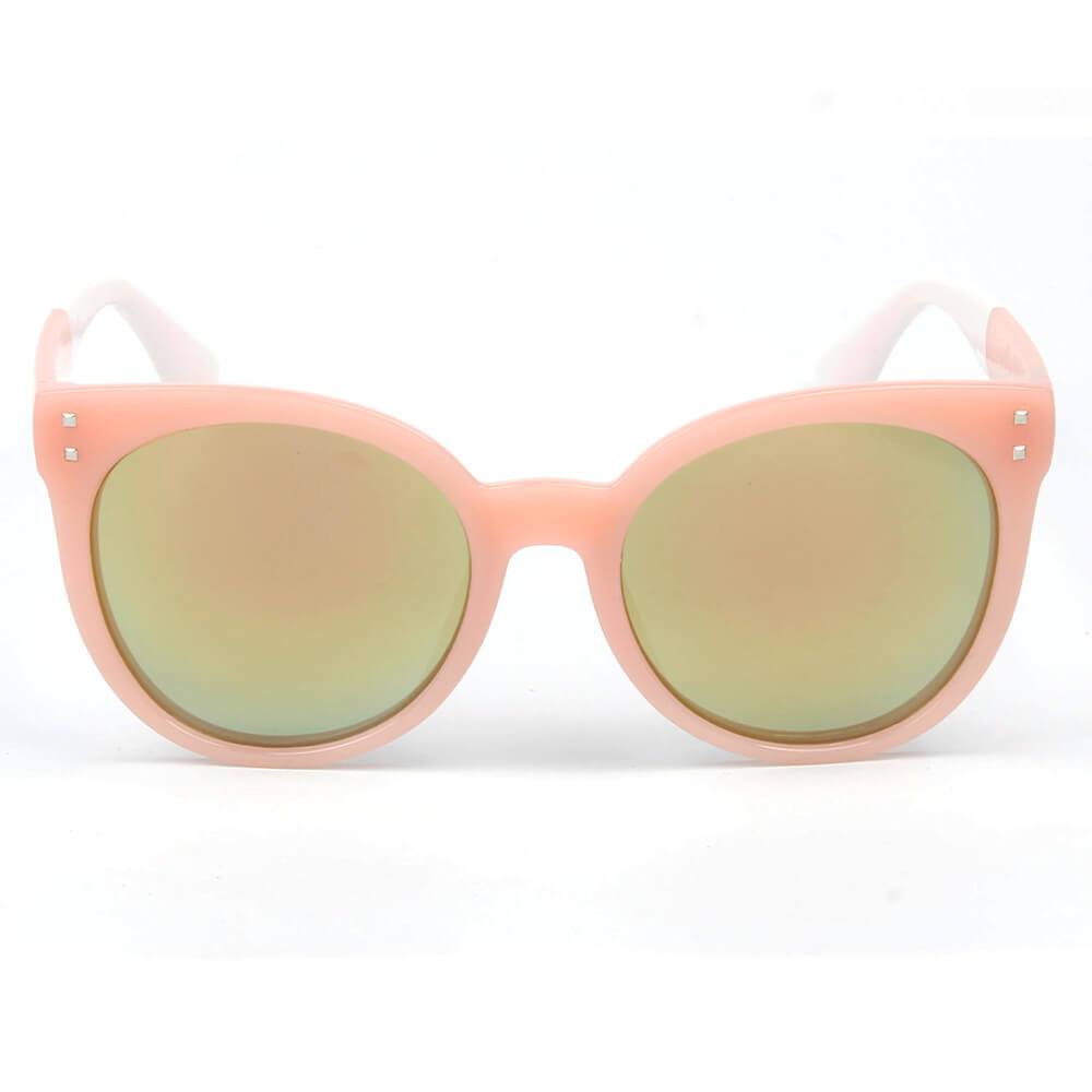 Hyannis | E07 - Jaunty Mirrored Lens Soft Cat Eye Sunglasses - 5 COLORS -