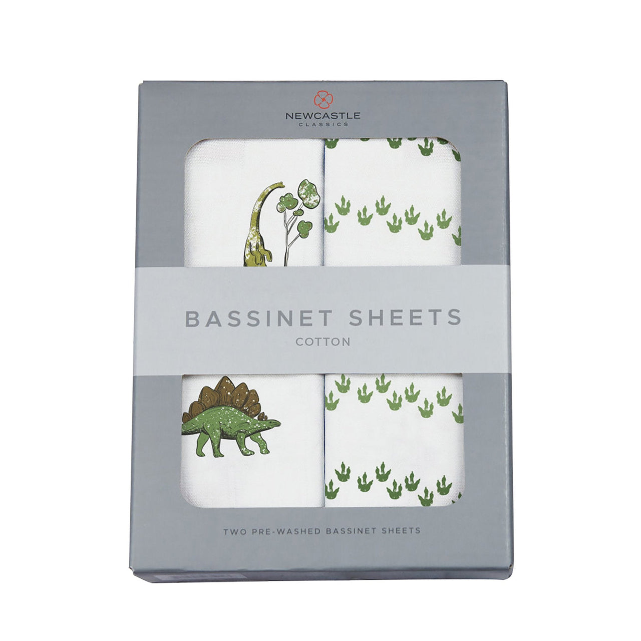 Newcastle - Dino Days and Dino Feet Cotton Changing Pad Cover/Bassinet Sheets -