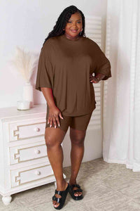 Thumbnail for Basic Bae Full Size Soft Rayon Three-Quarter Sleeve Top and Shorts Set - SIZES S THRU 3XL - 2 PCS. - T - 5 COLORS -