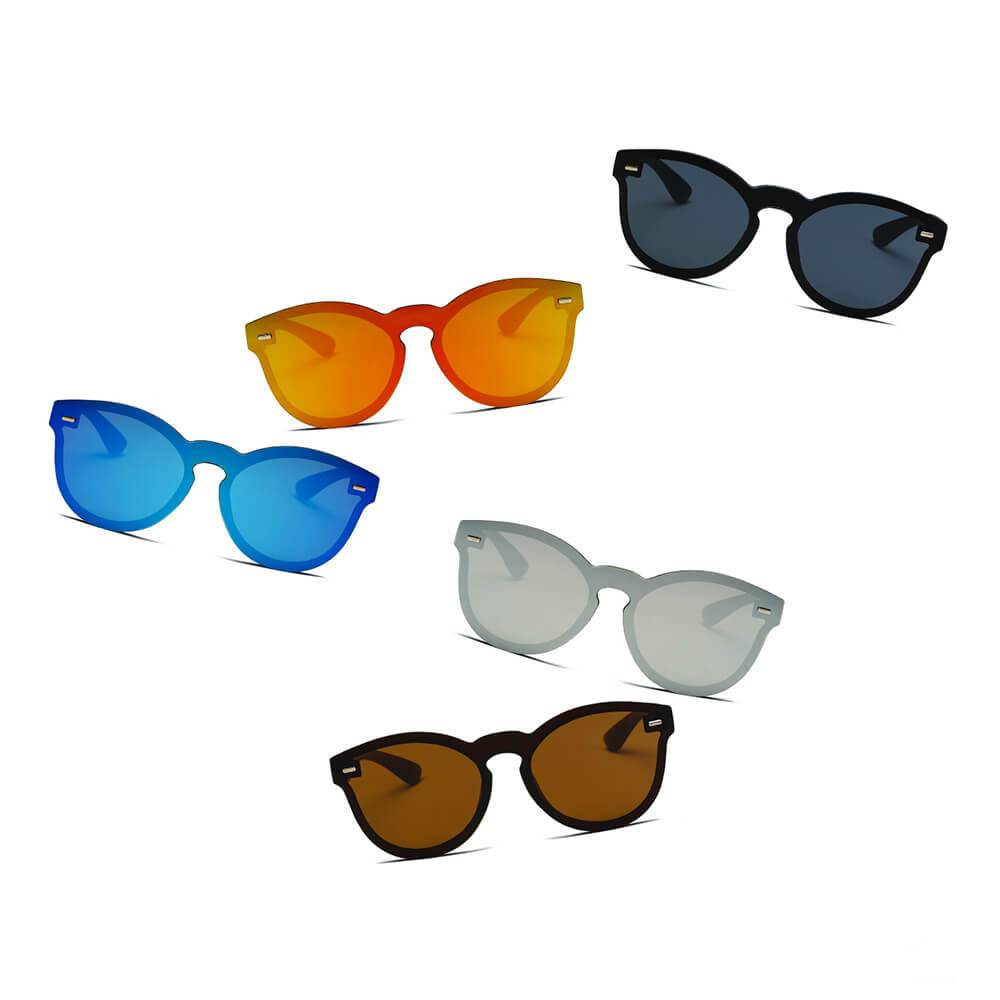 Durant | S1018 - Unisex Mirror Round Sunglasses - 5 COLORS -