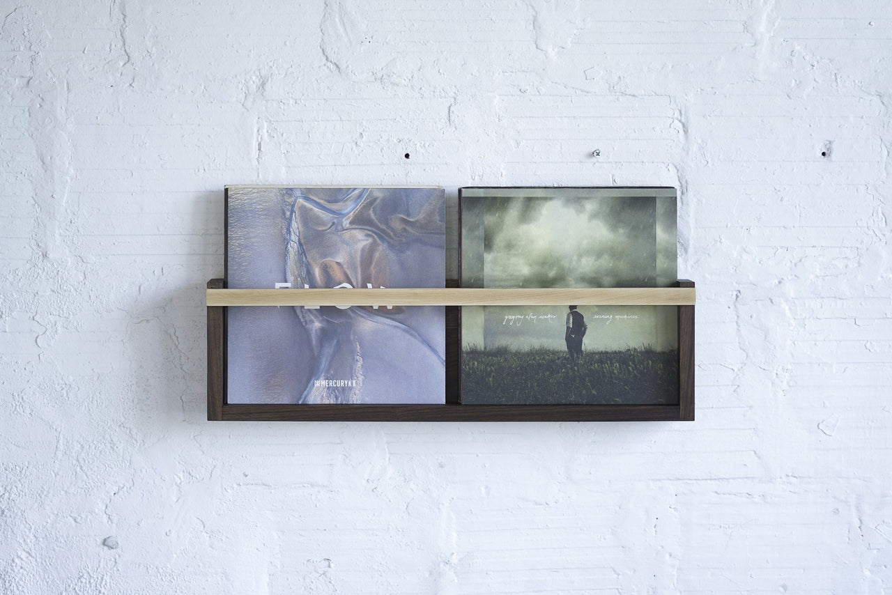 Iron Roots Design - Modern Magazine & Vinyl Wall Rack -