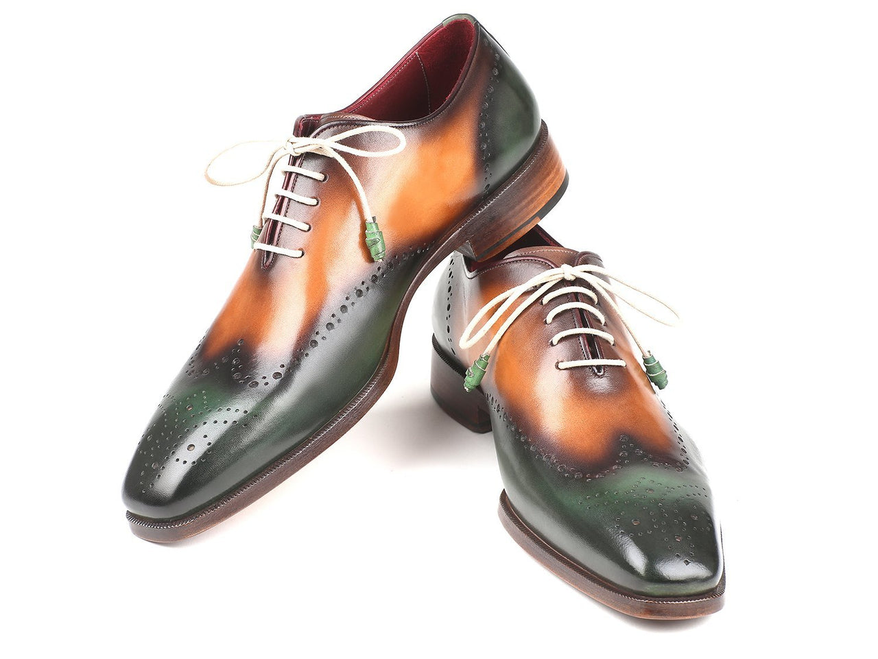 Paul Parkman - Green & Camel Wingtip Oxfords -