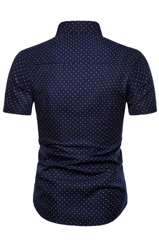 Men's Summer Fashion Short Sleeve Printed Shirt - K - 1 COLOR -