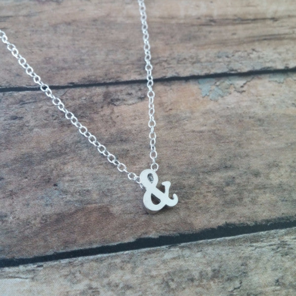 Silver Ampersand Necklace -