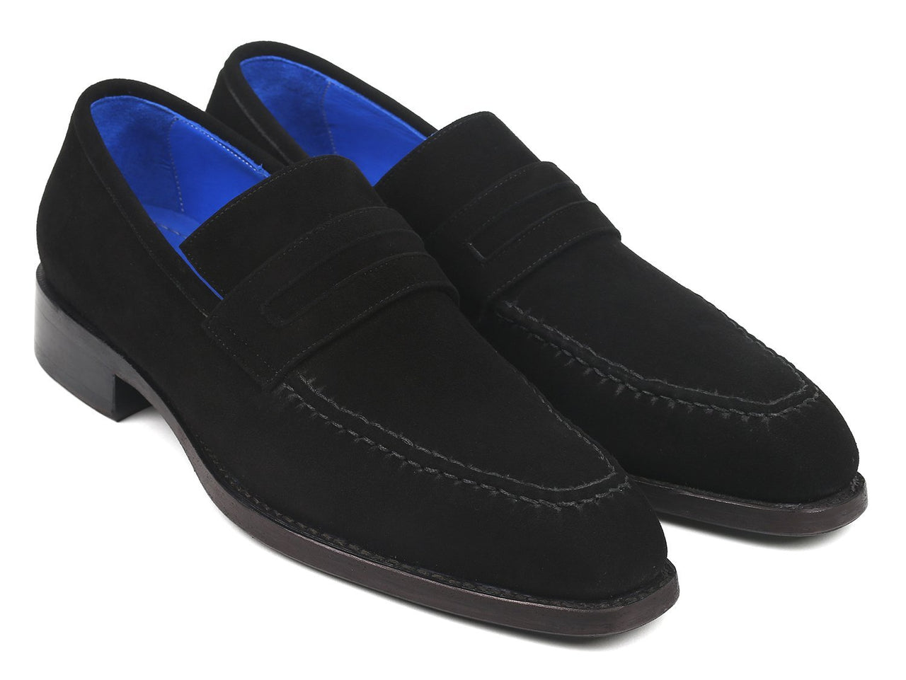 Paul Parkman - Black Suede Goodyear Welted Loafers -