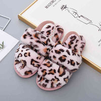 Thumbnail for Faux Fur Open Toe Slippers - T - 10 COLORS/PATTERNS -