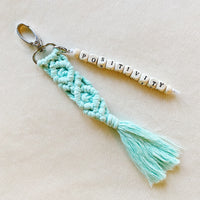 Thumbnail for Macrame Beloved Boho Key Chain - 7.5