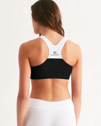 Thumbnail for Chaluisant - Graphic Chess Black & White Women's Seamless Sports Bra -