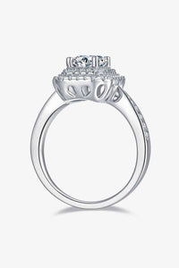 Thumbnail for Adored 1 Carat Moissanite 925 Sterling Silver Side Stone Ring