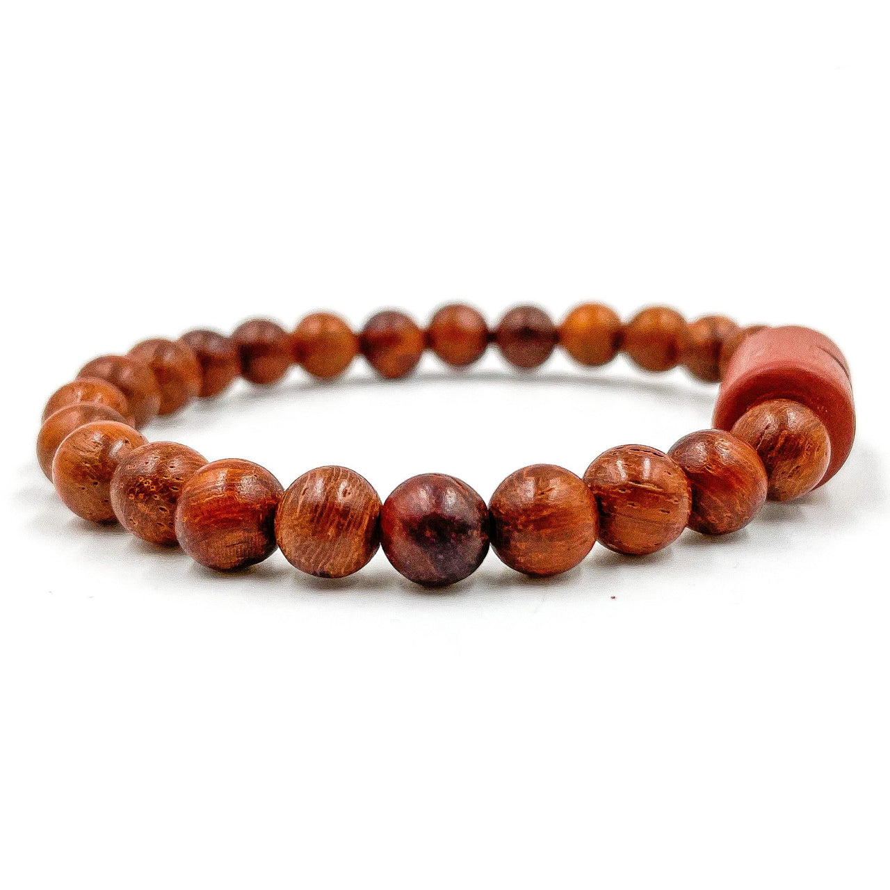 Solid - Red Rosewood Mala Beaded Bracelet -