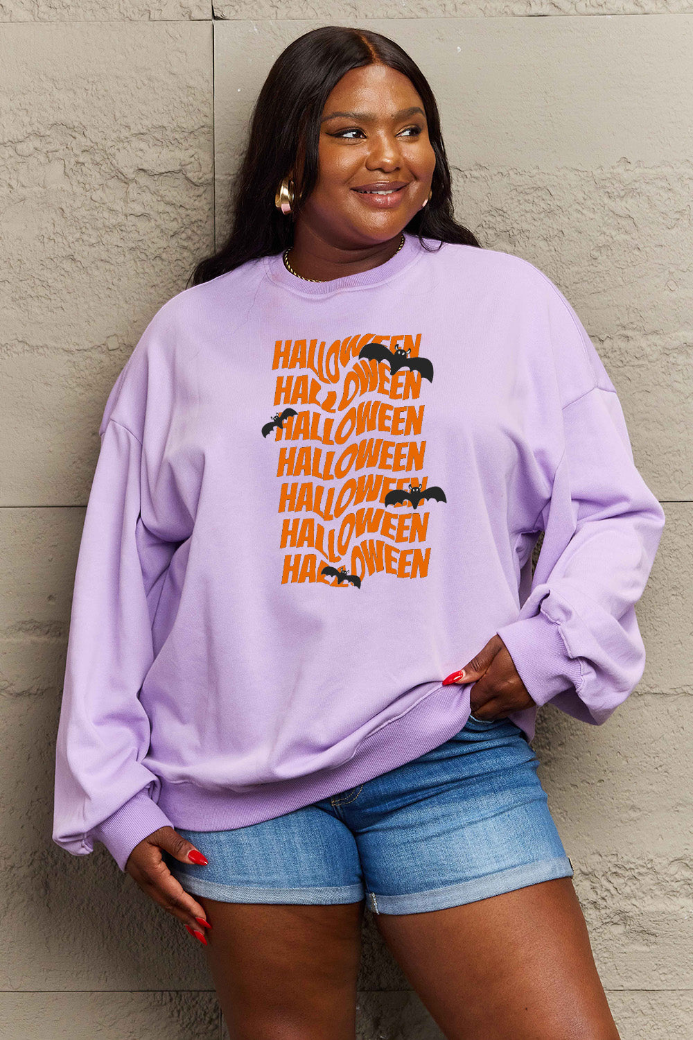 Simply Love Full Size HALLOWEEN Graphic Sweatshirt - SIZES S THRU 3XL - T - 6 COLORS -