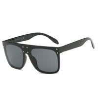 Thumbnail for Akron | S2060 - Flat Top Oversize Mirrored Square Sunglasses Circle - 4 COLORS -