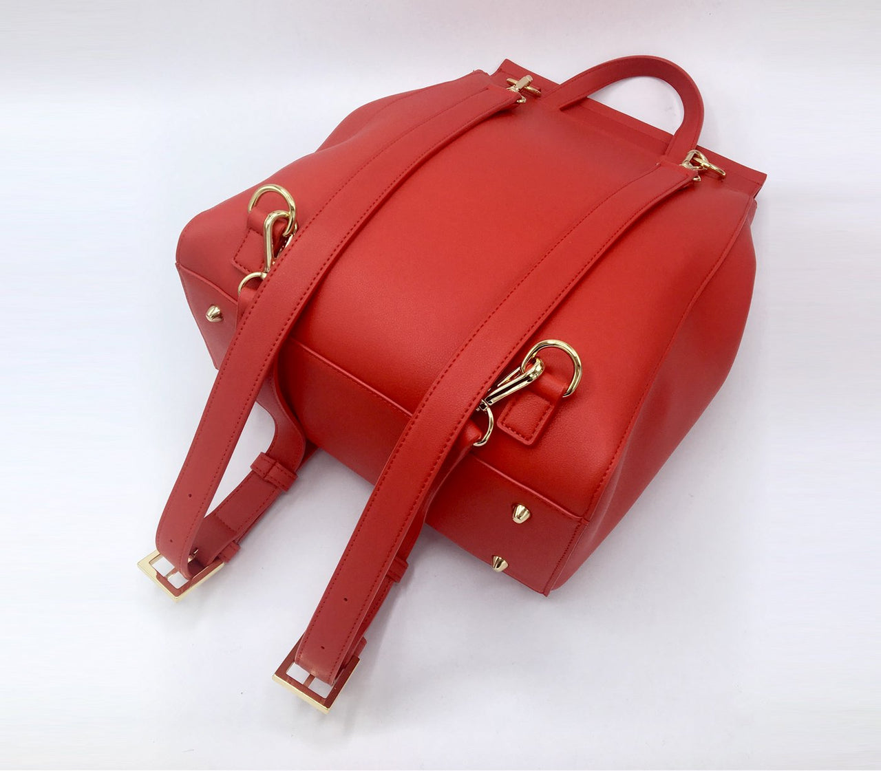 GUNAS NEW YORK - Livia - Red Vegan Leather Backpack - 1 COLOR -