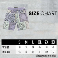 Thumbnail for Paisley All Over Print Shorts - 1 COLOR -