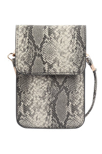 Thumbnail for Snake Skin Cellphone Crossbody With Clear Window - NIICE! - 3 COLORS -