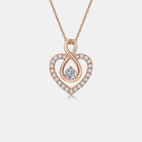 Thumbnail for 1 Carat Moissanite 925 Sterling Silver Heart Shape Necklace