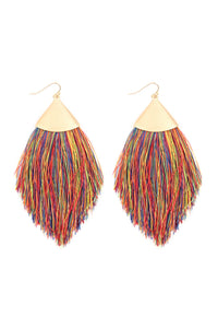 Thumbnail for Oversized Tassel Drop Earrings - 18 COLORS -