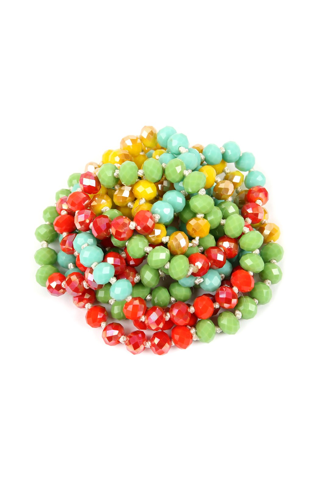 Riah Fashion - Multi Tone Glass Beads Necklace - 14 COLORS -