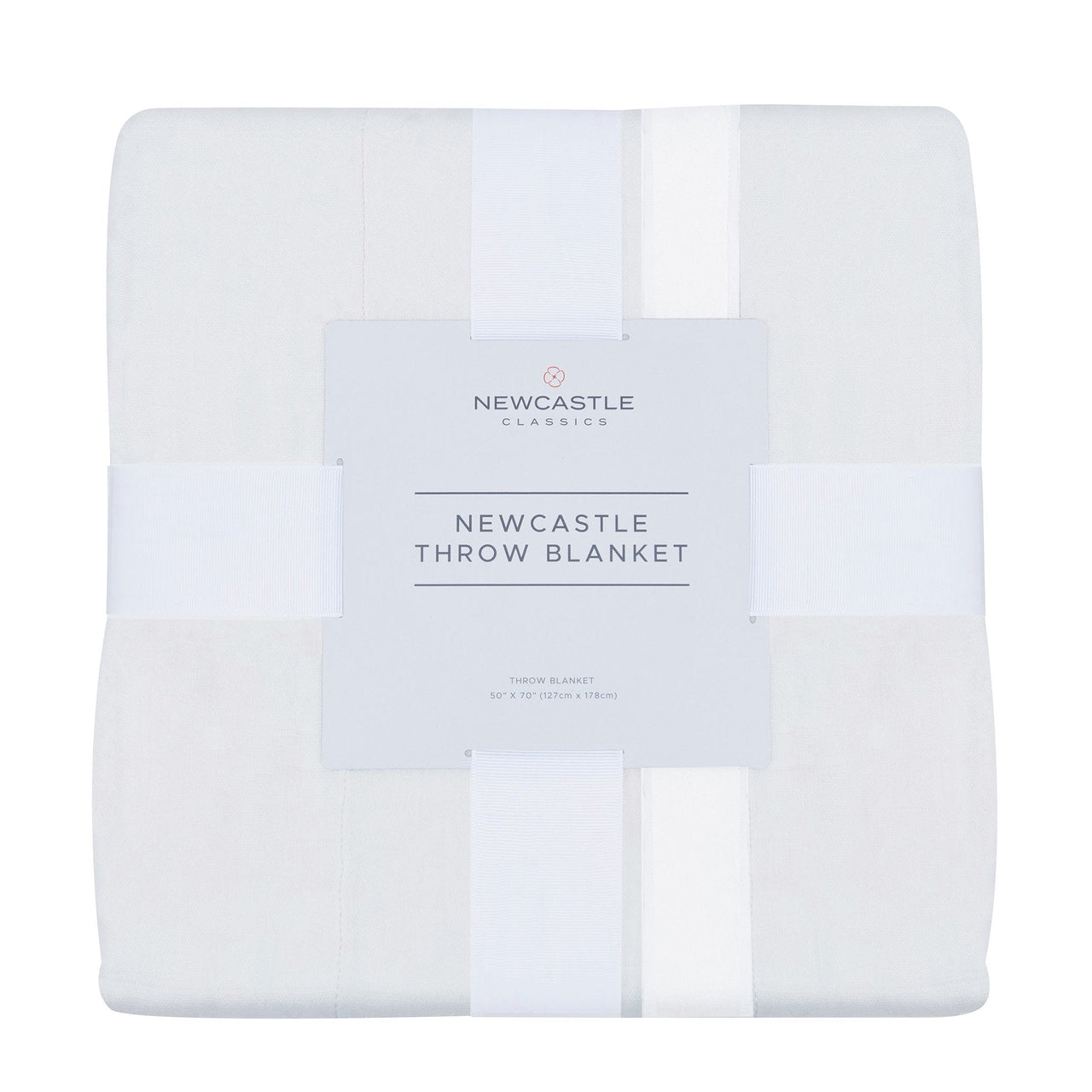 Newcastle - Pure White Cotton Muslin Throw Blanket -