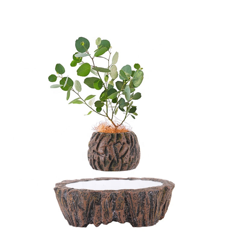 Concrete Creative Plant Pot - Succulent Flower Pot - Magnetic Levitation  - [5-10 DAY DELIVERY] -