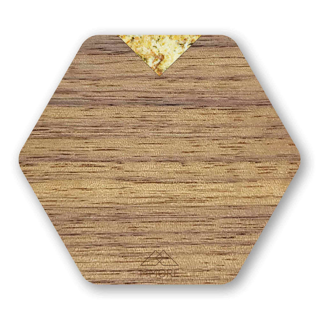 MMORE - Wooden Coasters - Oak / Set of 4 Coasters - 10 THUMB HANDLE COLORS -