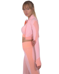 Thumbnail for Savoy - Trois Seamless Jacket, Leggings & Sports Top 3 Set - 3 PCS. - Pink - 1 COLOR -