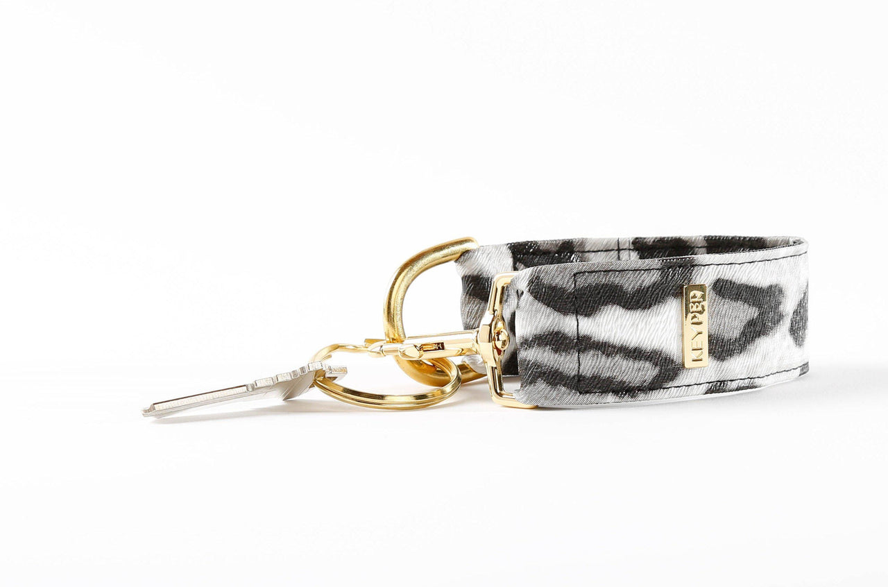 Keyper - Snow Leopard Vegan Leather 4 PC WRISTLET SET - 2 OPTIONS -