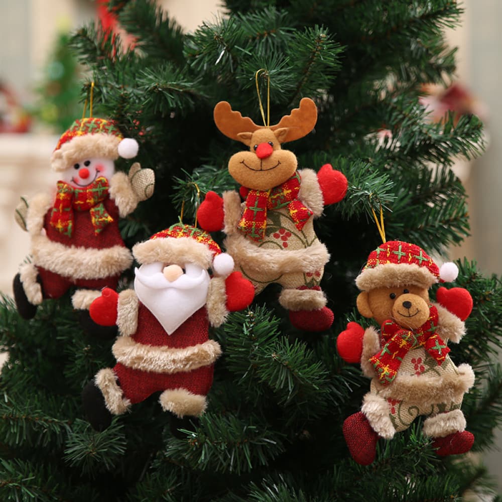 4-Piece Christmas Hanging Ornaments - 7" - 4 PCS. - [5-10 DAY DELIVERY] - T - 4 TYPE SET -