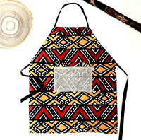 Thumbnail for Sunsum - The Mashona, Adjustable, Burlap Pocket, Wax Print Aprons - 5 COLORS -