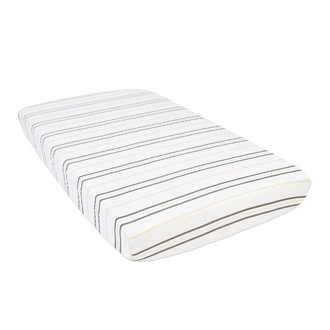 Newcastle - Grey Stripe Cotton Muslin Crib Sheet -