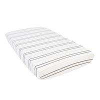 Thumbnail for Newcastle - Grey Stripe Cotton Muslin Crib Sheet -