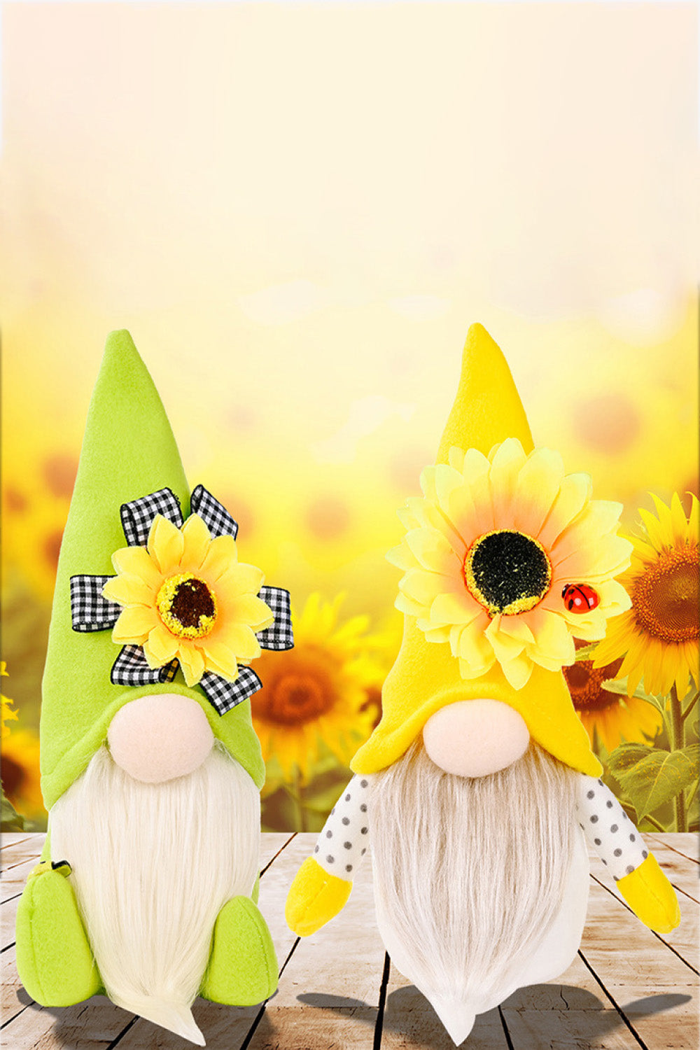 Set of 3 Sunflower Gnomes - 9.5" - 3 PCS - 3 TYPES / SET - [5-10 DAY DELIVERY] - T -